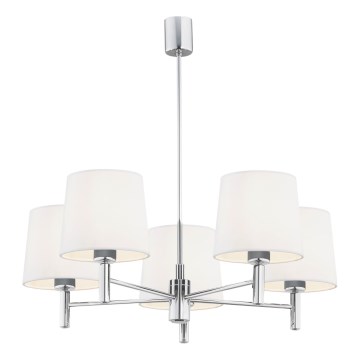 Brilagi - Полилей с прът MONTE 5xE27/15W/230V кремав/лъскав хром