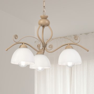 Brilagi - Полилей с верига ANTICO MODERN 3xE27/60W/230V бежов
