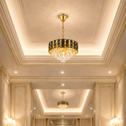 Brilagi - Полилей с верига CRISTAL 5xE14/40W/230V диаметър 38 см