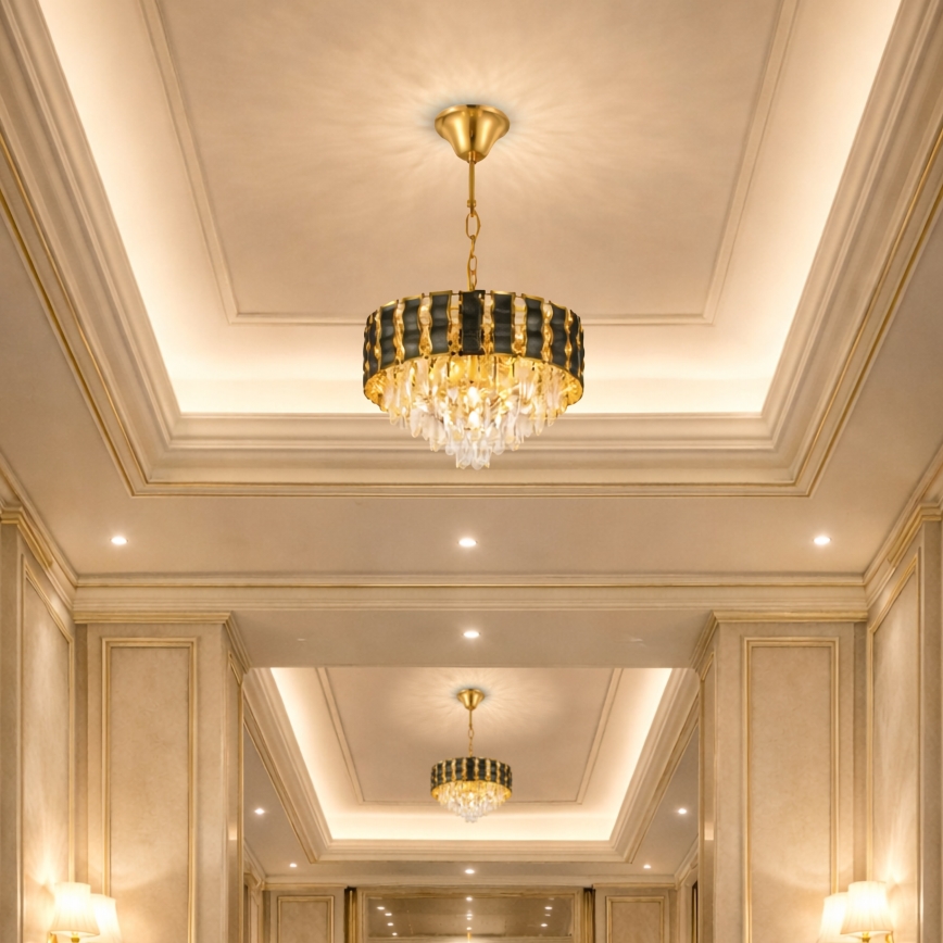 Brilagi - Полилей с верига CRISTAL 5xE14/40W/230V диаметър 38 см