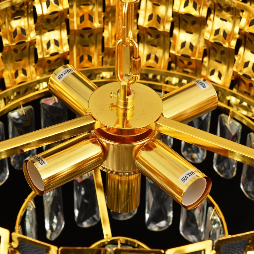 Brilagi - Полилей с верига CRISTAL 5xE14/40W/230V диаметър 38 см