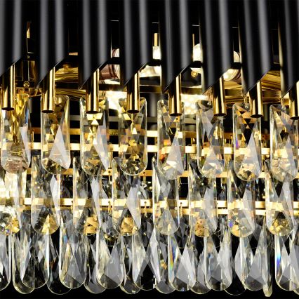 Brilagi - Полилей с верига ECLIPSE 10xE14/10W/230V 78x28 cm черно/златно