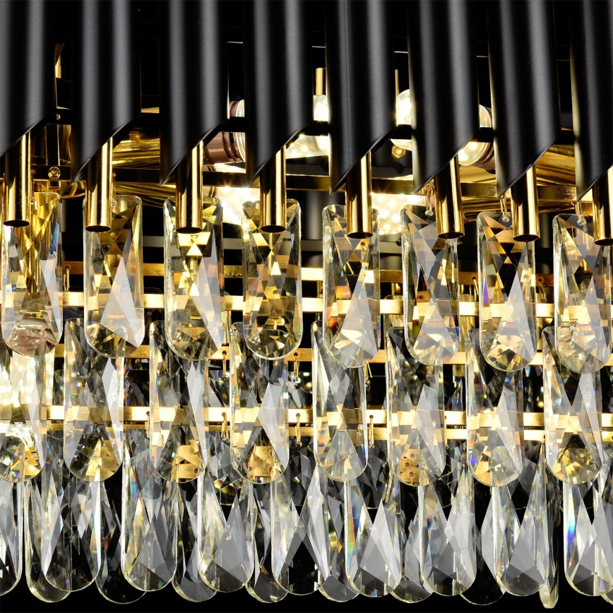 Brilagi - Полилей с верига ECLIPSE 10xE14/10W/230V 78x28 cm черно/златно