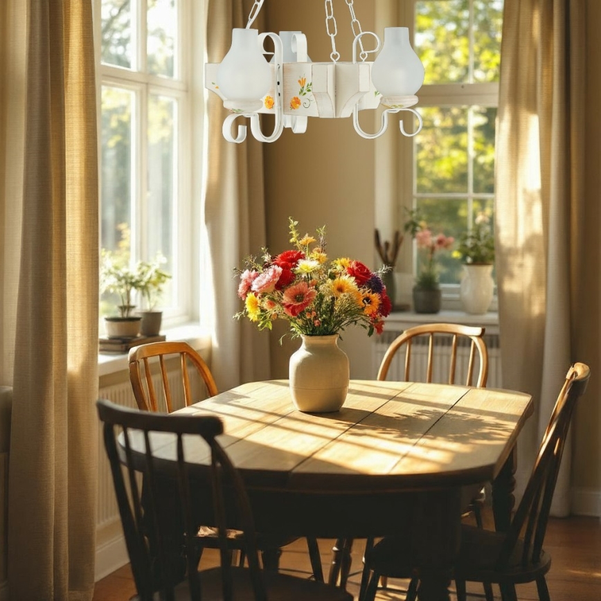 Brilagi - Полилей с верига QUEEN 3xE14/40W/230V бук/кремава