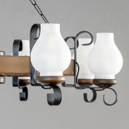 Brilagi - Полилей с верига ROATA 8xE14/40W/230V диам. 70 см бук/орех