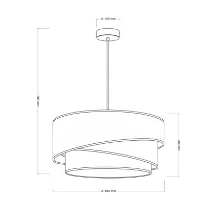 Brilagi - Полилей с кабел ARROW 1xE27/60W/230V Ø 45 см кафяв