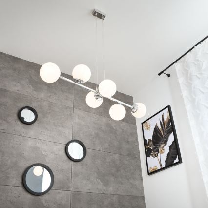 Brilagi - Полилей с кабел MALONY 6xE14/20W/230V блестящ хром