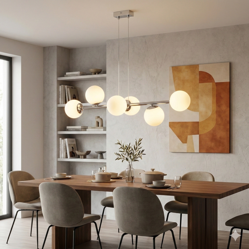 Brilagi - Полилей с кабел MALONY 6xE14/20W/230V блестящ хром