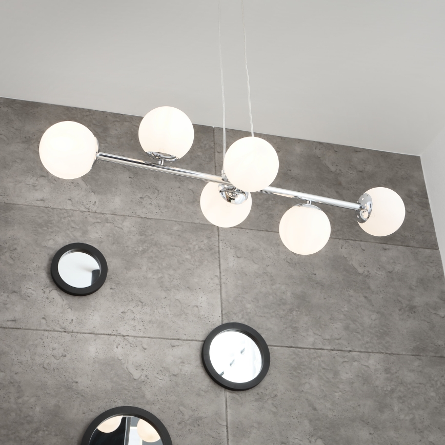 Brilagi - Полилей с кабел MALONY 6xE14/20W/230V блестящ хром