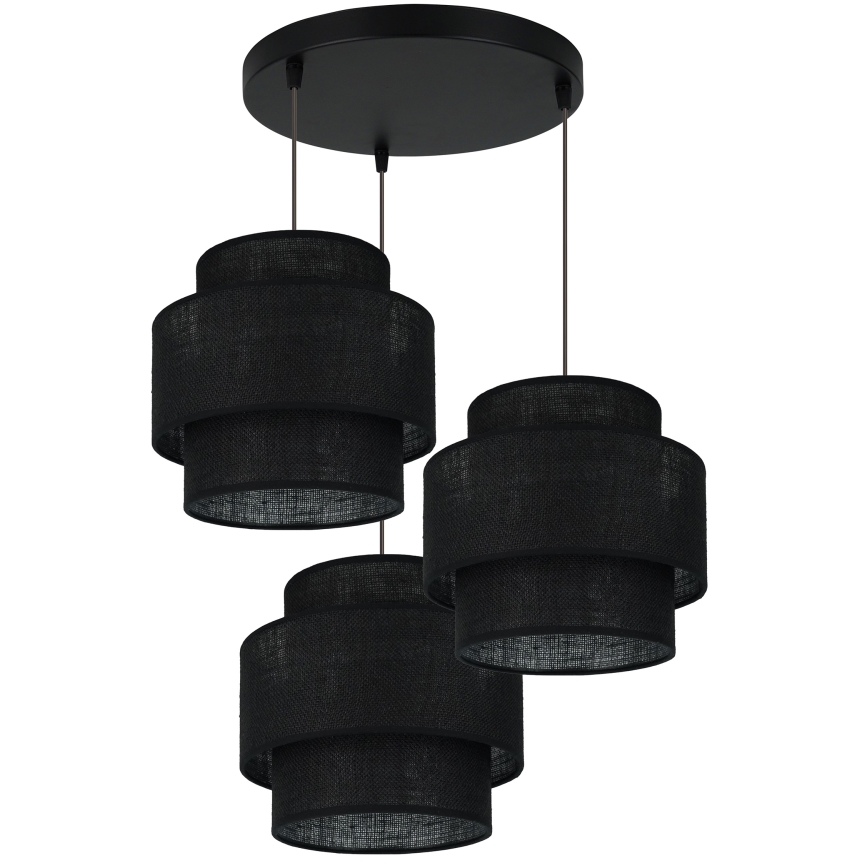 Brilagi - Полилей на кабел SPACE YUTE 3xE27/15W/230V черен