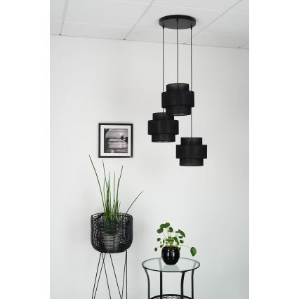 Brilagi - Полилей на кабел SPACE YUTE 3xE27/15W/230V черен