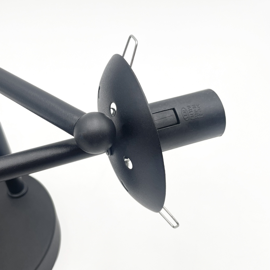 Brilagi - Полилей тип плафон MALIVA 3xE14/15W/230V черен/димчат