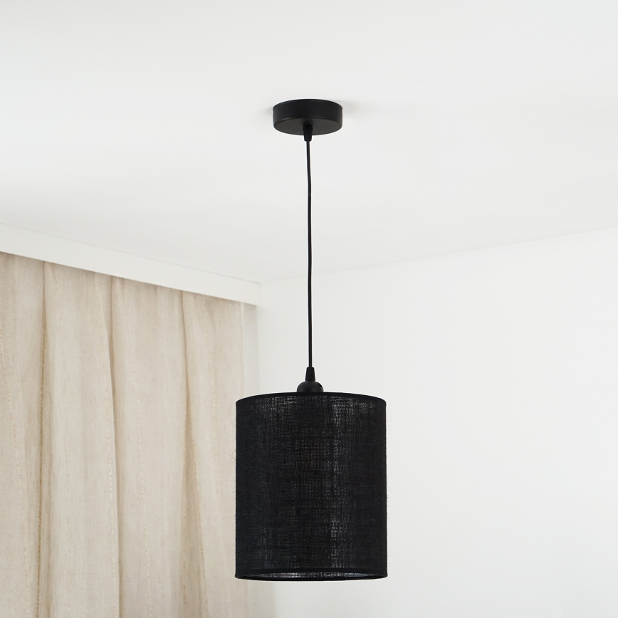 Brilagi - Полилей на кабел TUBES 1xE27/15W/230V Ø 20 см черен