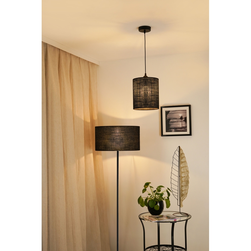 Brilagi - Полилей на кабел TUBES 1xE27/15W/230V Ø 20 см черен