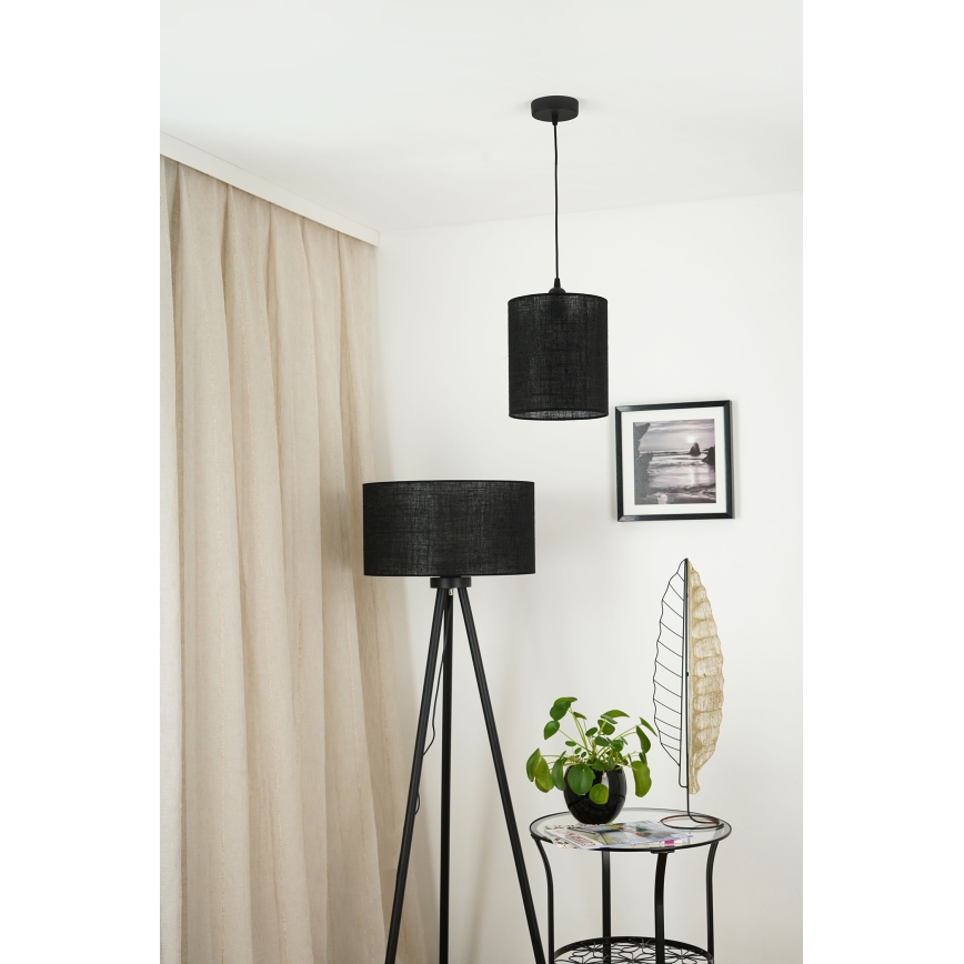 Brilagi - Полилей на кабел TUBES 1xE27/15W/230V Ø 20 см черен