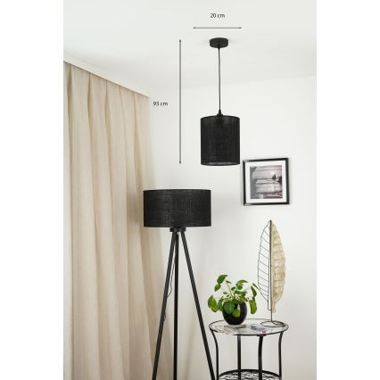 Brilagi - Полилей на кабел TUBES 1xE27/15W/230V Ø 20 см черен