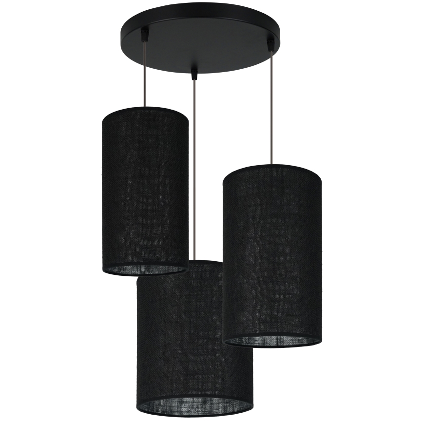 Brilagi - Полилей на кабел TUBES 3xE27/15W/230V черен