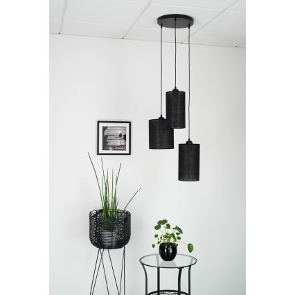 Brilagi - Полилей на кабел TUBES 3xE27/15W/230V черен