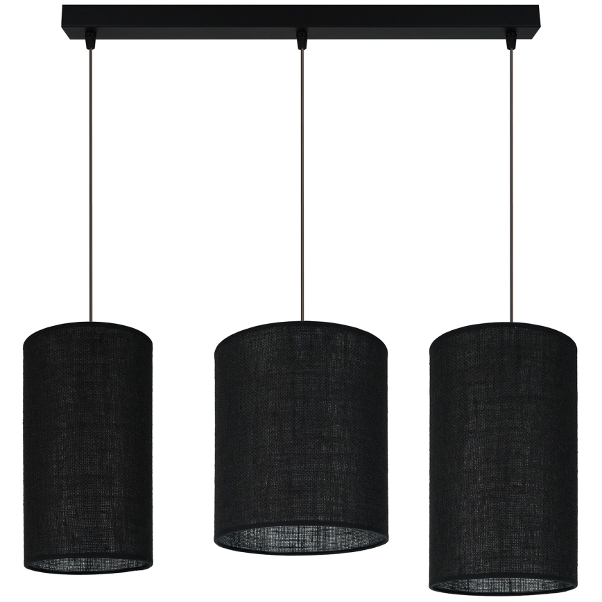 Brilagi - Полилей на кабел TUBES 3xE27/15W/230V черен