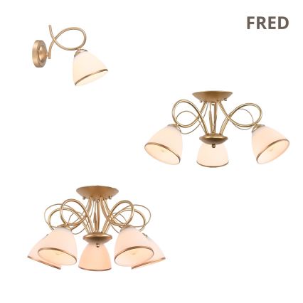 Brilagi - Полилей за директен монтаж FRED 3xE27/60W/230V, диаметър 59 см, бронзов