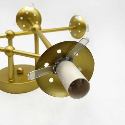 Brilagi - Полилей за монтаж на таван MALIVA 6xE14/15W/230V златист/бял