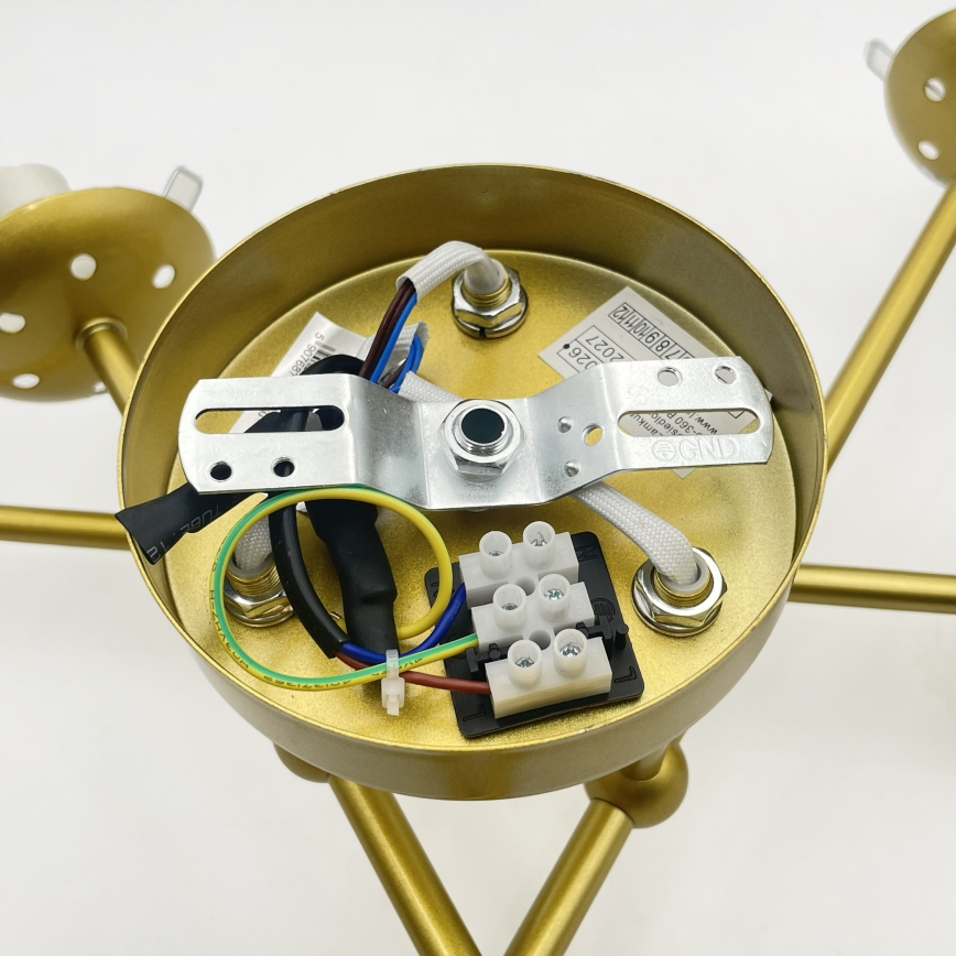 Brilagi - Полилей за монтаж на таван MALIVA 6xE14/15W/230V златист/бял