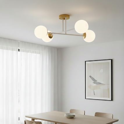 Brilagi - Полилей за монтаж на тавана MALIVA 4xE14/15W/230V златисто/бяло