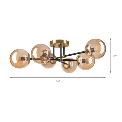 Brilagi - Полилей за монтаж на тавана MALIVA 6xE14/15W/230V златист