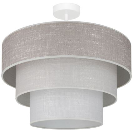 Brilagi - Полилей за повърхностен монтаж ALASKA LUNETA 1xE27/15W/230V Ø 45 см сив/кремав