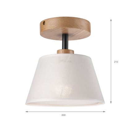 Brilagi - Полилей за повърхностен монтаж ANTHONY 1xE14/60W/230V дъб/бял