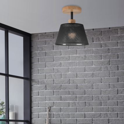 Brilagi - Полилей за повърхностен монтаж ANTHONY 1xE14/60W/230V дъб/черен