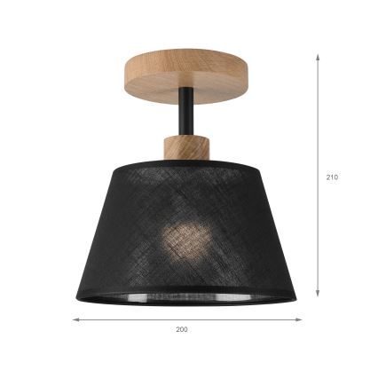 Brilagi - Полилей за повърхностен монтаж ANTHONY 1xE14/60W/230V дъб/черен