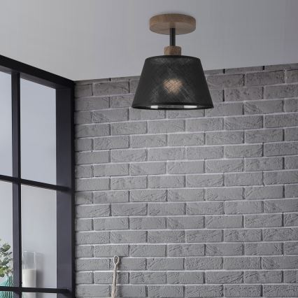 Brilagi - Полилей за повърхностен монтаж ANTHONY 1xE14/60W/230V дъб/черен