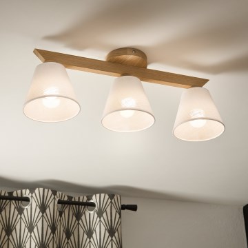 Brilagi - Полилей за повърхностен монтаж ANTHONY 3xE14/40W/230V дъб/бял