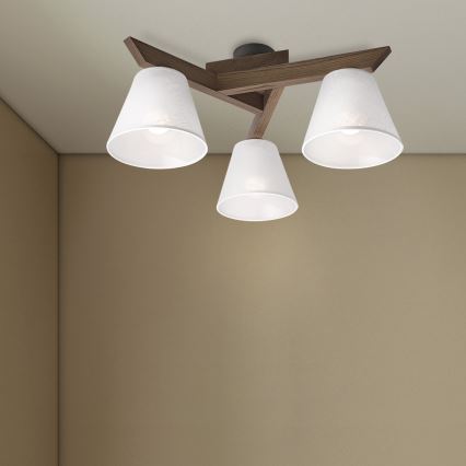 Brilagi - Полилей за повърхностен монтаж ANTHONY 3xE14/40W/230V дъб/бял
