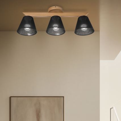 Brilagi - Полилей за повърхностен монтаж ANTHONY 3xE14/40W/230V дъб/черен