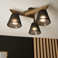 Brilagi - Полилей за повърхностен монтаж ANTHONY 3xE14/40W/230V дъб/черен