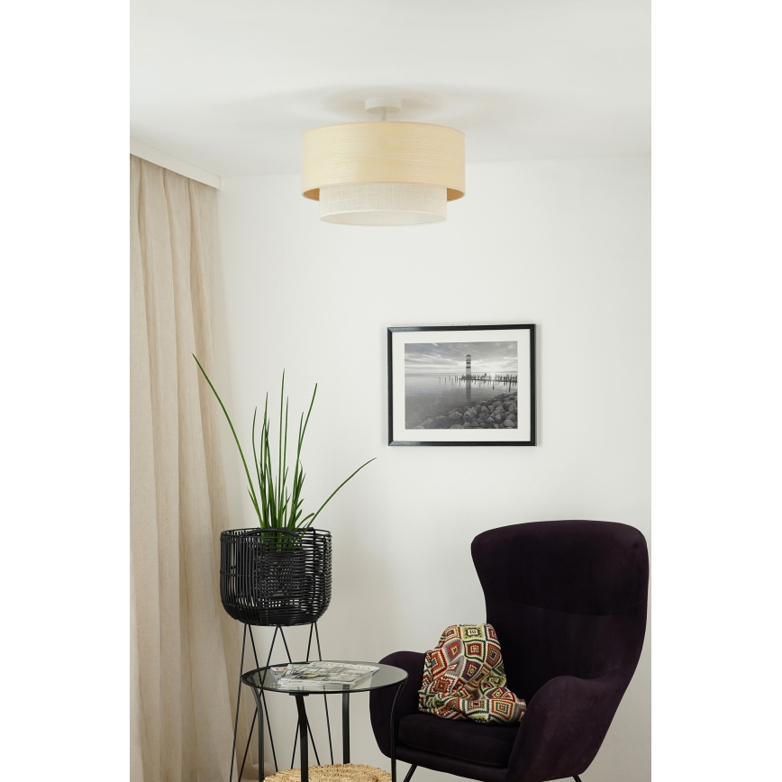 Brilagi - Полилей за повърхностен монтаж ARIZONA BOHO 1xE27/15W/230V Ø 45 см кремав/бежов