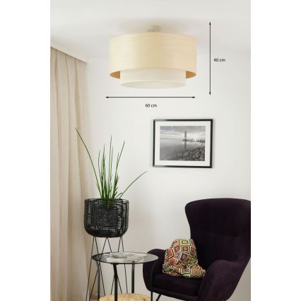 Brilagi - Полилей за повърхностен монтаж ARIZONA BOHO 1xE27/15W/230V Ø 60 см бежов