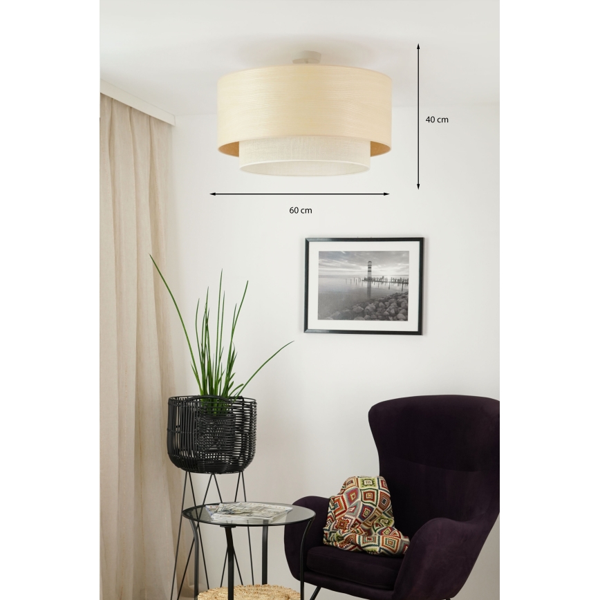 Brilagi - Полилей за повърхностен монтаж ARIZONA BOHO 1xE27/15W/230V Ø 60 см бежов