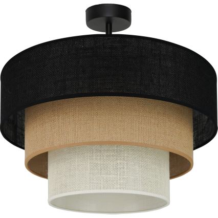 Brilagi - Полилей за повърхностен монтаж ASPEN LUNETA 1xE27/15W/230V Ø 45 см черен/бежов/кремав