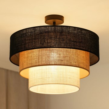 Brilagi - Полилей за повърхностен монтаж ASPEN LUNETA 1xE27/15W/230V Ø 45 см черен/бежов/кремав