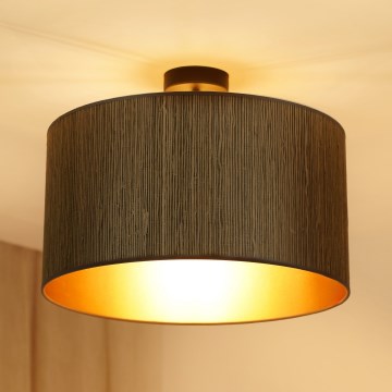Brilagi - Полилей за повърхностен монтаж BOSTON ROLLER 1xE27/15W/230V Ø 45 см слама кафяв/златист