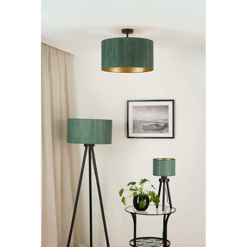Brilagi - Полилей за повърхностен монтаж BOSTON ROLLER 1xE27/15W/230V Ø 45 см слама зелен/златист