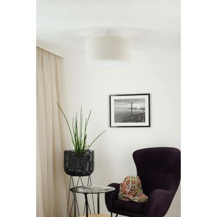 Brilagi - Полилей за повърхностен монтаж BOUCLE ROLLER 1xE27/15W/230V Ø 45 см кремав