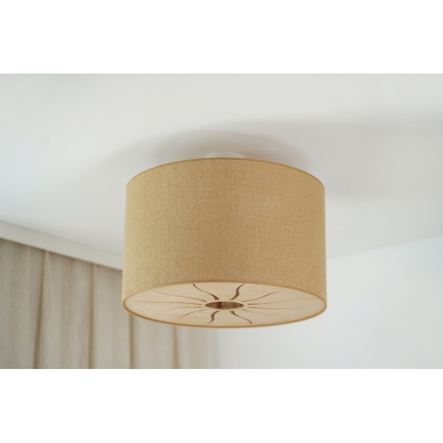 Brilagi - Полилей за повърхностен монтаж COUNTRY ROLLER 1xE27/15W/230V Ø 45 см бежов