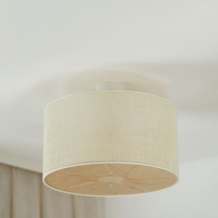 Brilagi - Полилей за повърхностен монтаж COUNTRY ROLLER 1xE27/15W/230V Ø 50 см кремав