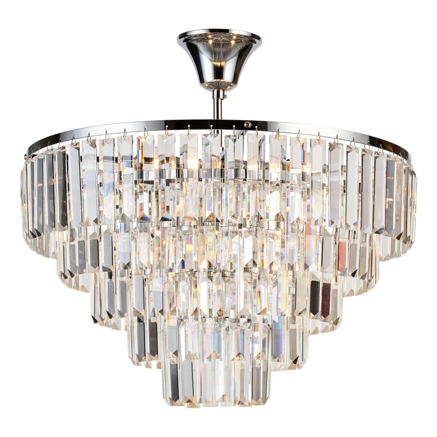 Brilagi - Полилей за повърхностен монтаж CRYSTAL 5xE14/40W/230V лъскав хром