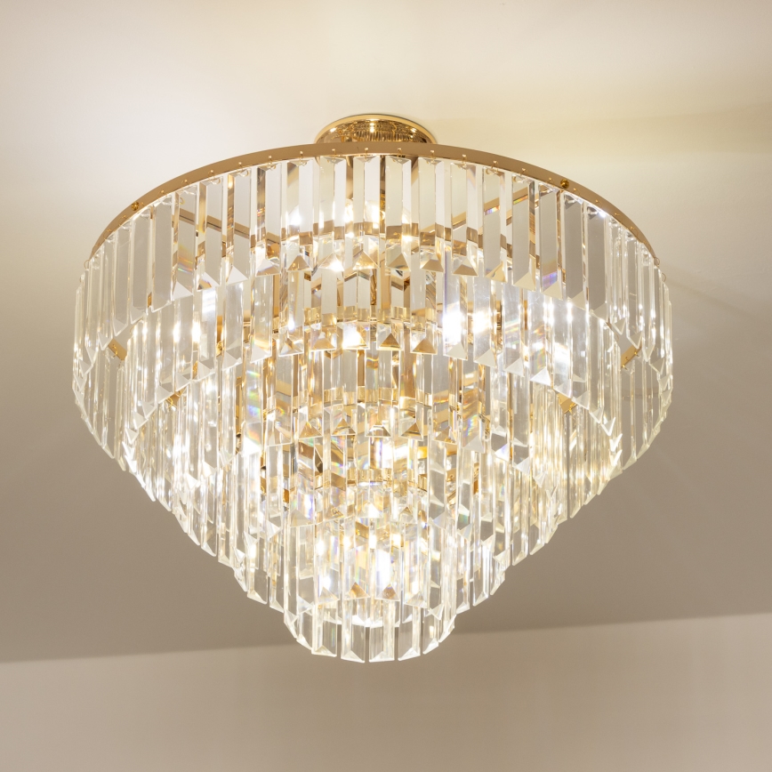 Brilagi - Полилей за повърхностен монтаж CRYSTAL 5xE14/40W/230V златист