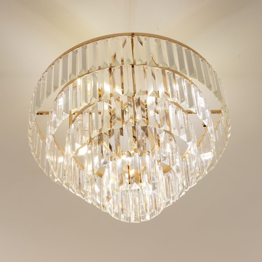 Brilagi - Полилей за повърхностен монтаж CRYSTAL 5xE14/40W/230V златист